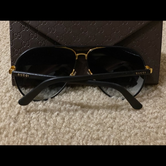 Gucci Sunglasses (Black Leather)